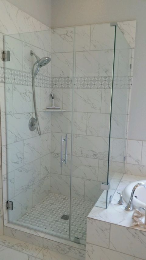 Home Glass — Shower Room With Tiles  In The Wall in San Antonio, TX