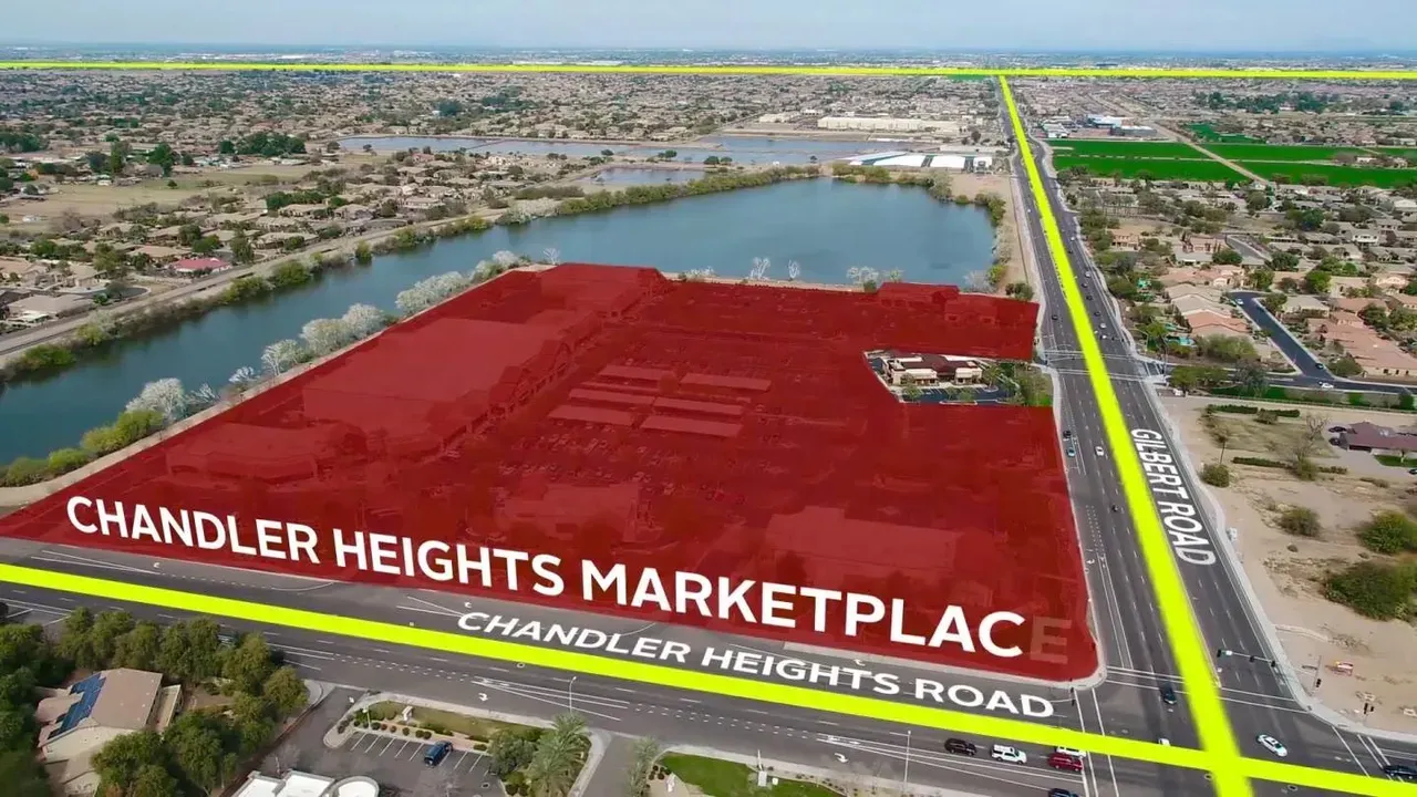 Photo by Phoenix Drone Pros, Robert Biggs, An aerial view of the chandler heights marketplace