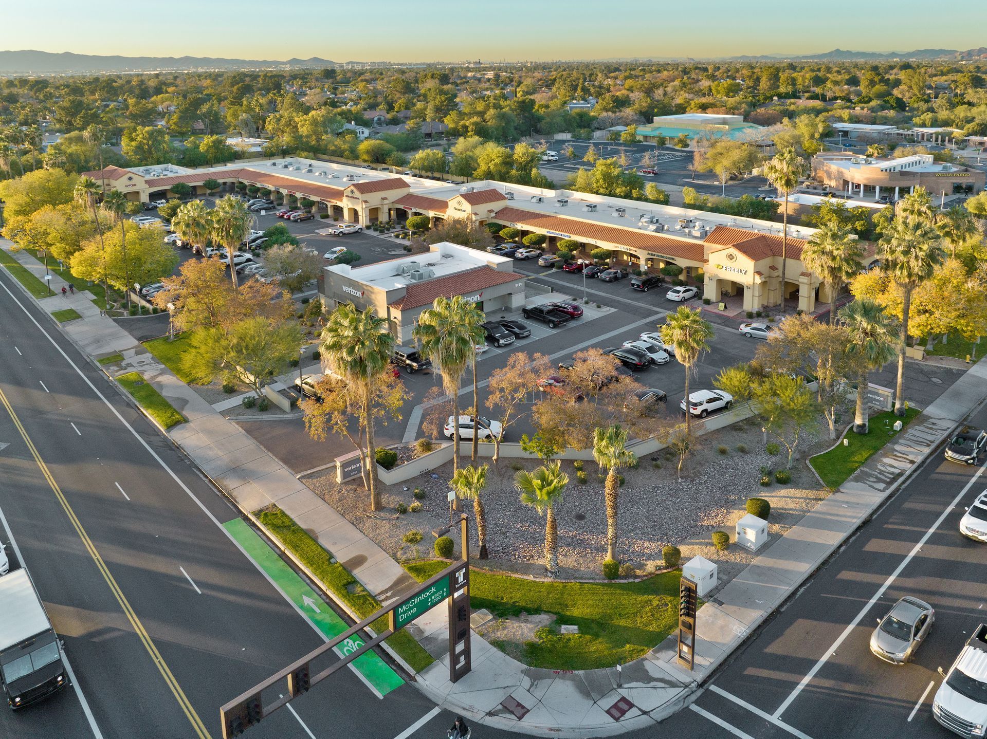 Photo by Phoenix Drone Pros, Robert Biggs, An aerial view of a shopping center