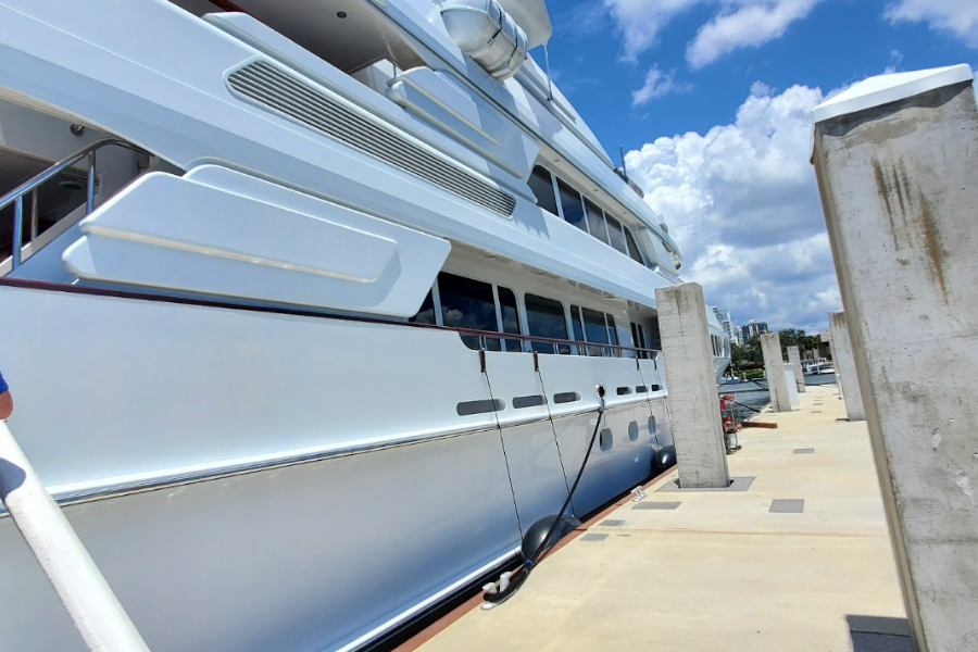Professional cleaning services on a yacht