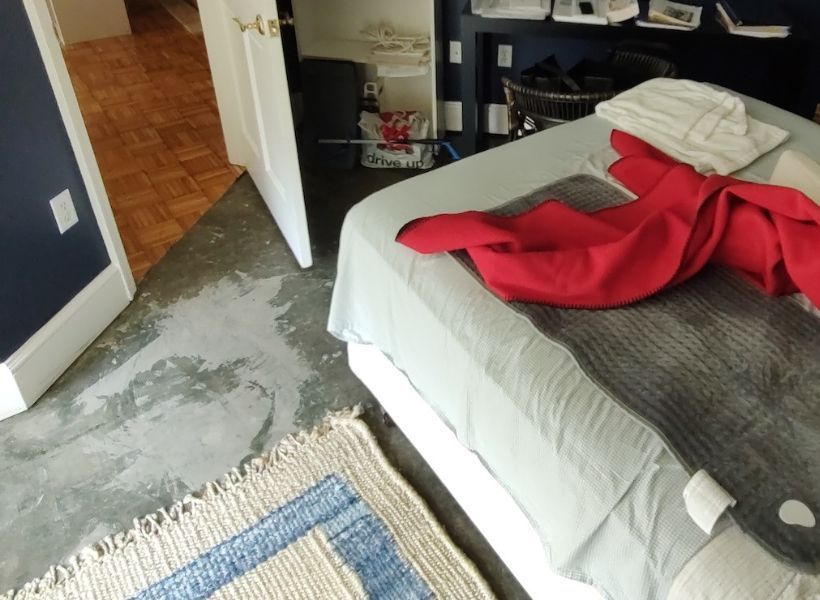 bedroom carpet damage