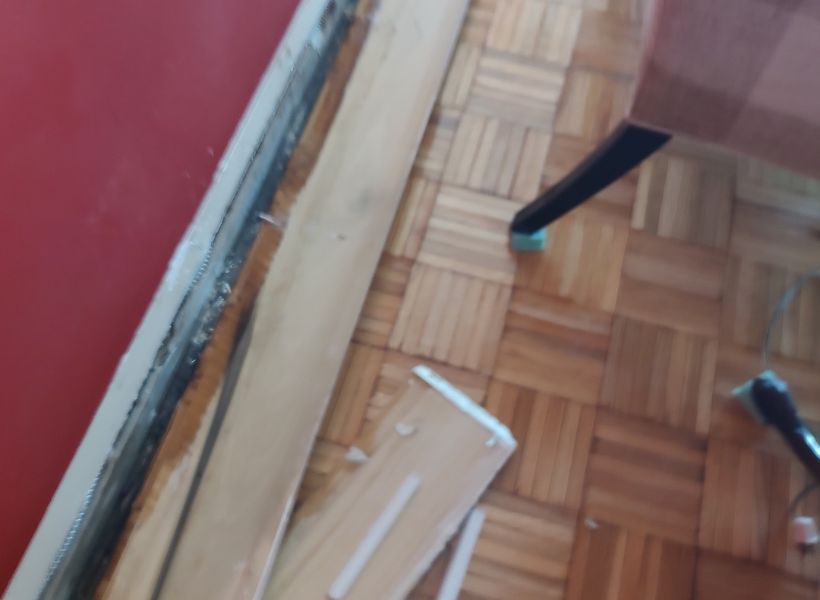 removing damaged baseboards
