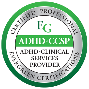 A certified professional adhd-ccsp evergreen certifications logo