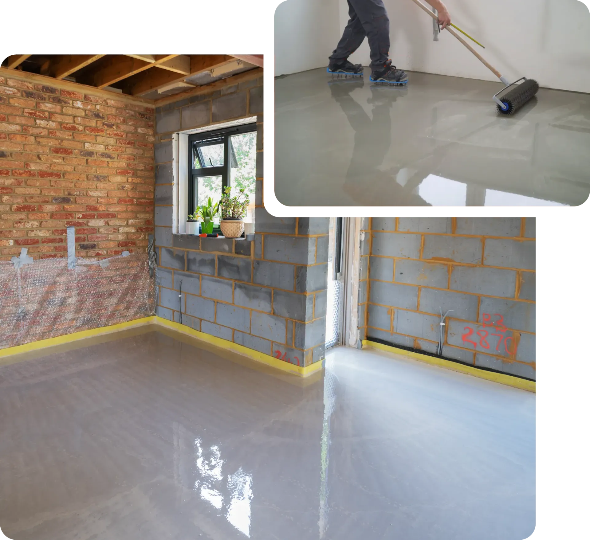 A picture of a house with a blue roof