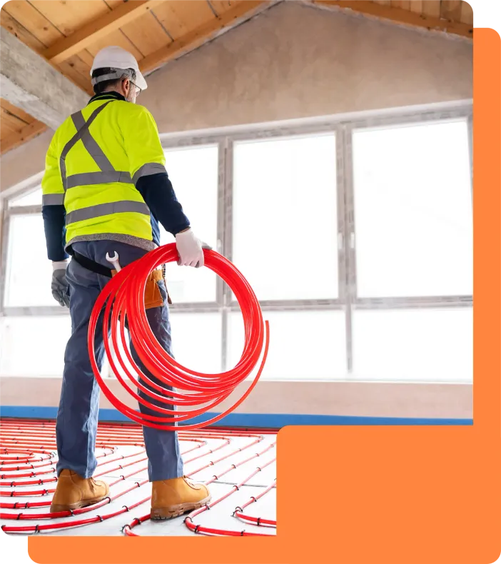 A picture of a house with a blue roof