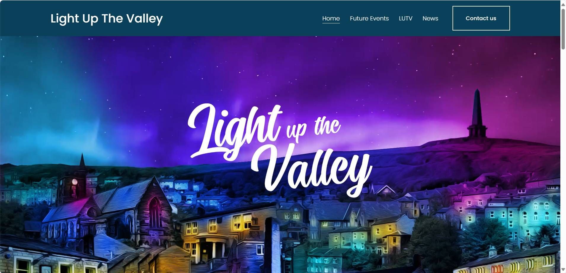 A screenshot of a community website built by a great web design company in Hebden Bridge.