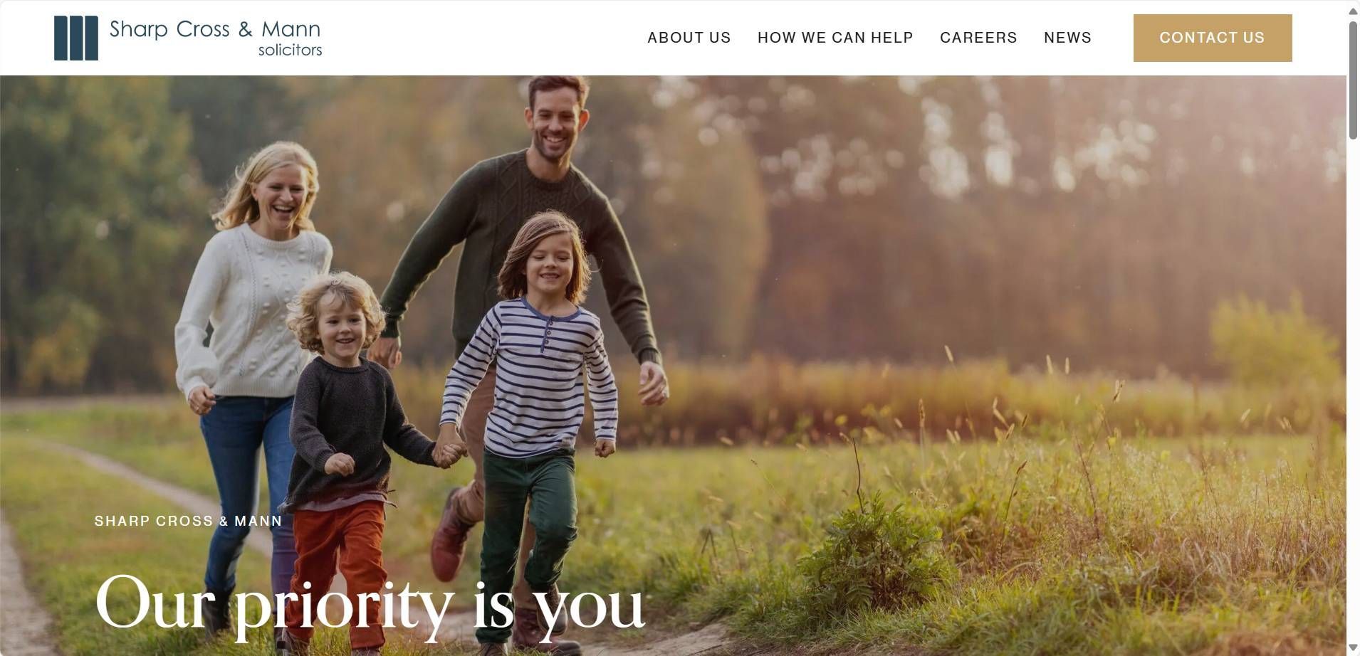 A solicitors website built by OrbitHause a website design company in Rochdale.