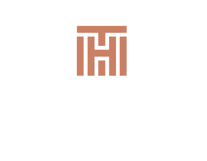 A white background with a brown logo on it.