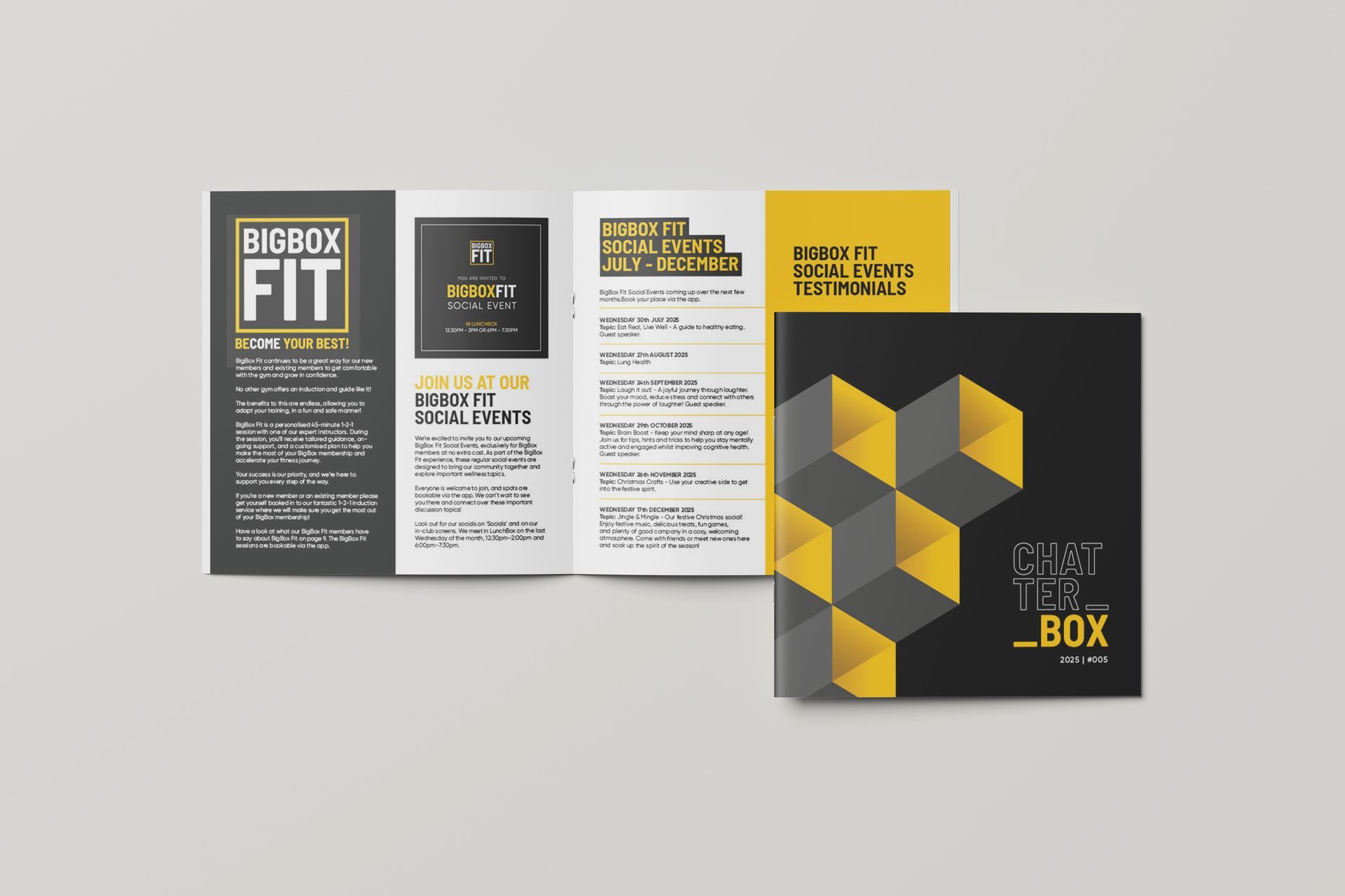 image showing multiple front covers of newsletters designed by orbithaus