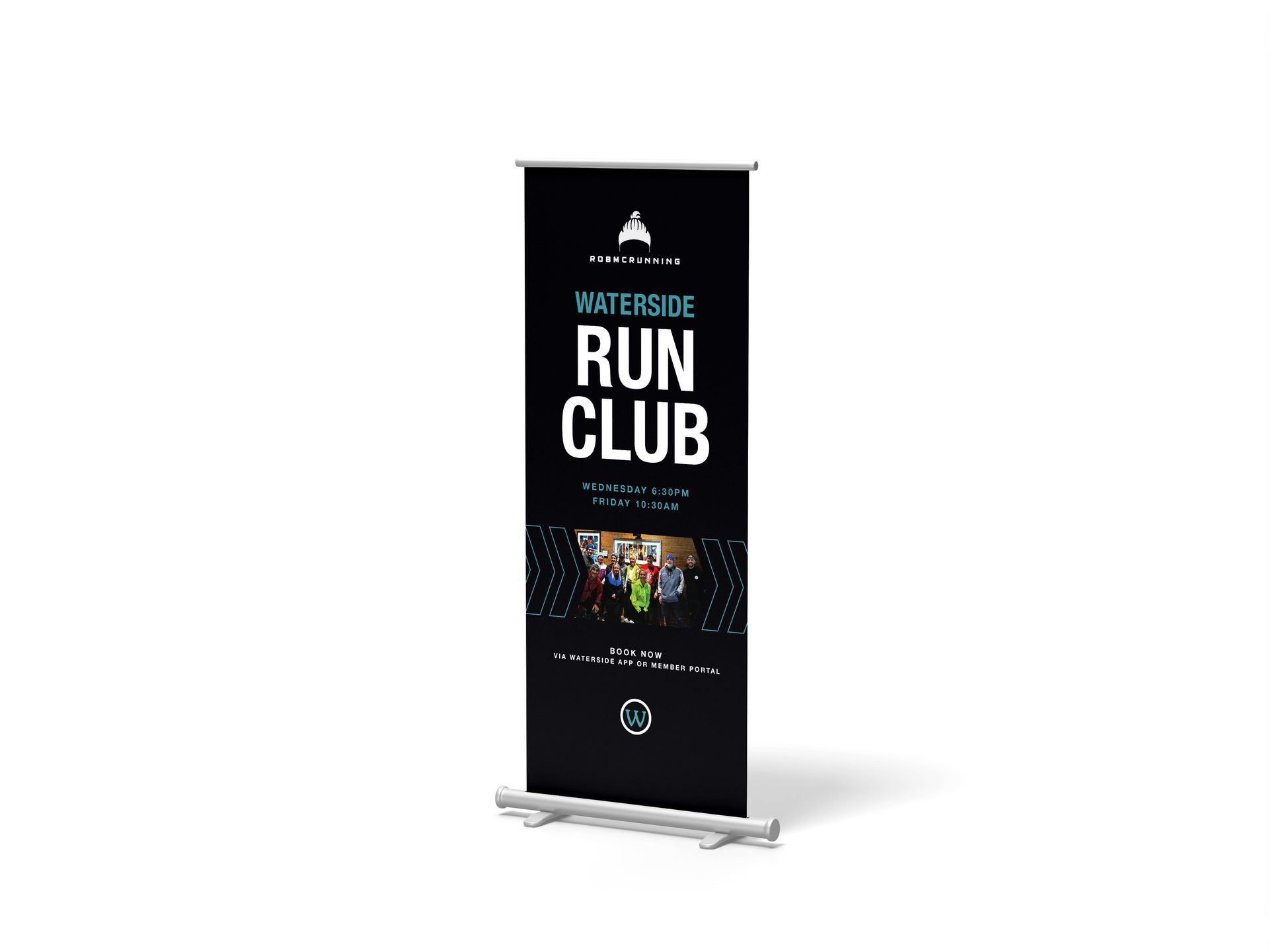 Designed by approachable design agency in Hebden Bridge - orbithaus - A retractable roller banner for exhibition stand