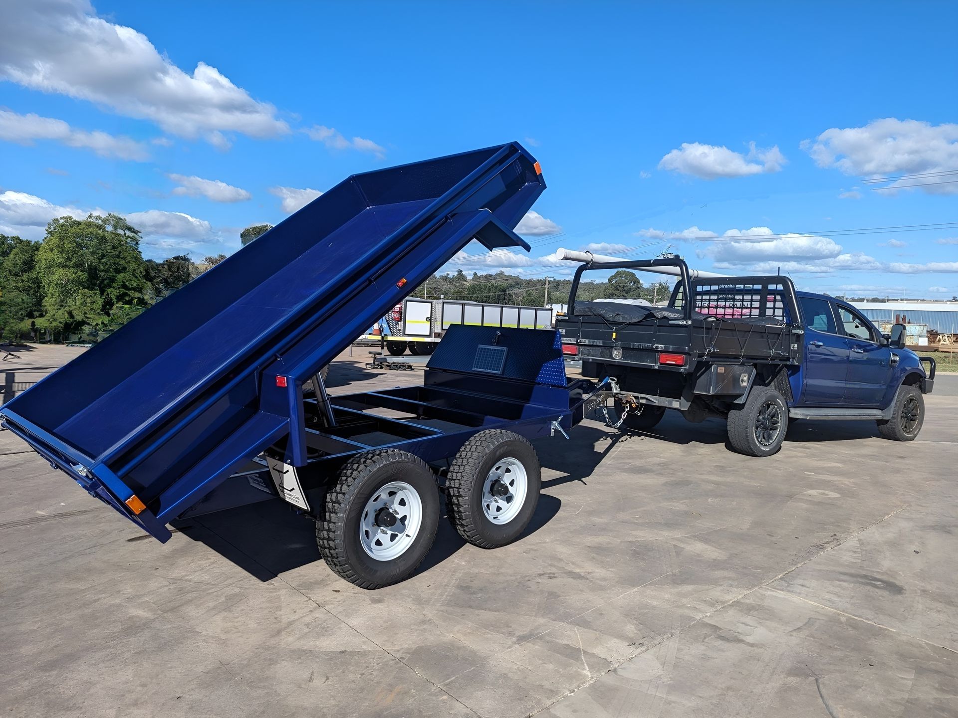 Black Trailer Is Parked  — Eddies Trailers & Fab in Muswellbrook, NSW