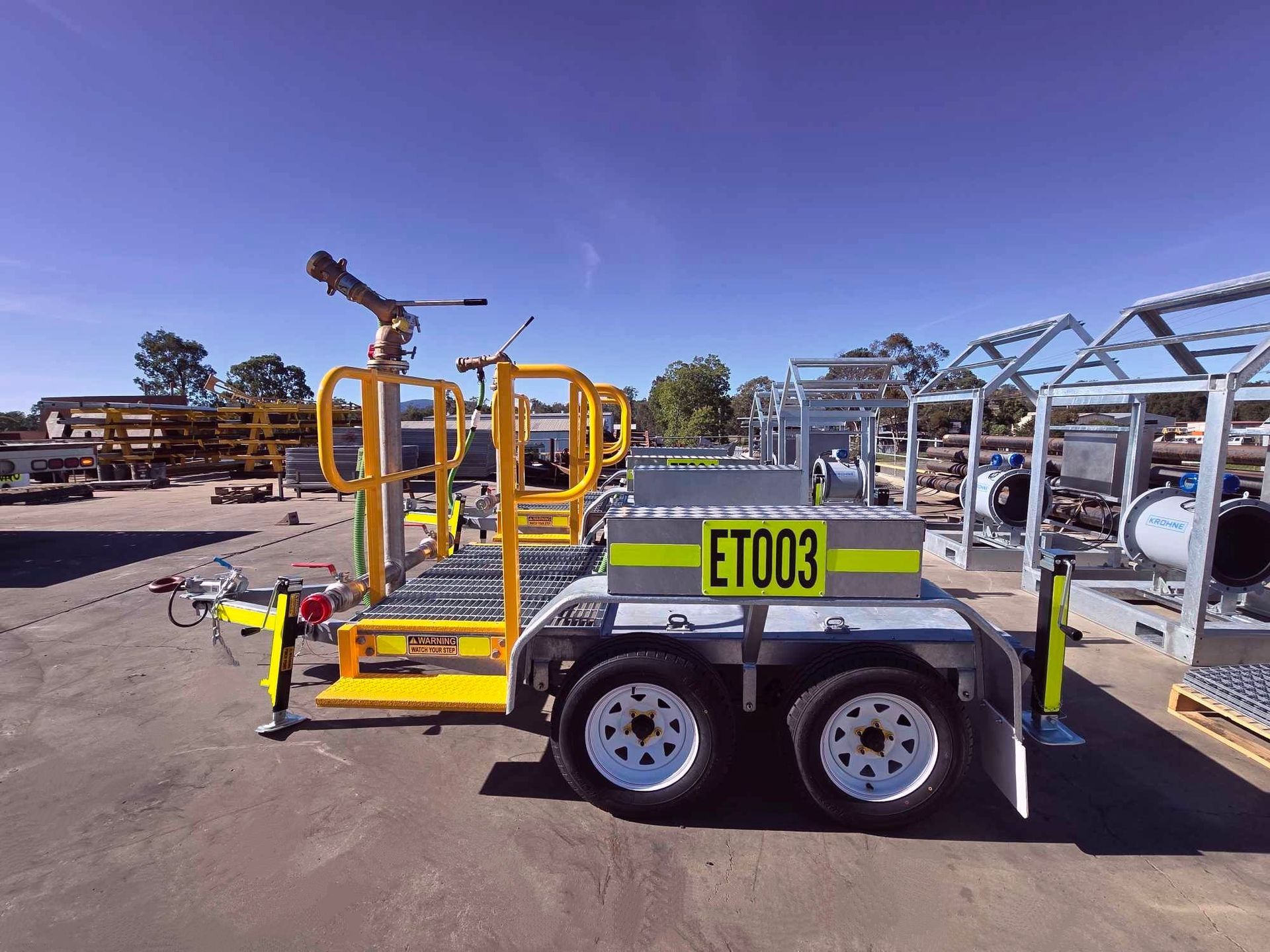 A Jet and Fab Trailer with A Motor on The Back — Eddies Trailers & Fab in Muswellbrook, NSW