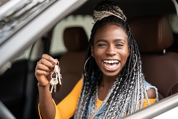 Lady Showing The Car Key — Bob Shropshire Driving School — Cincinnati, OH
