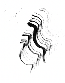 A black and white drawing of a swirl on a white background. A black and white drawing of a swirl on a white background.