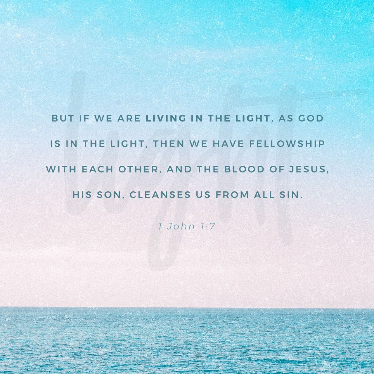 But if we are living in the light as god is in the light then we have fellowship with each other