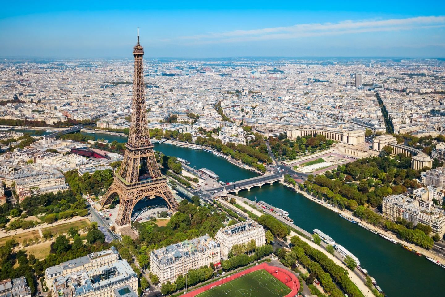 Eiffel Tower overlooking downtown