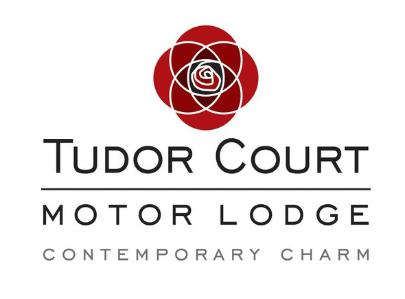 a logo for tudor court motor lodge contemporary charm