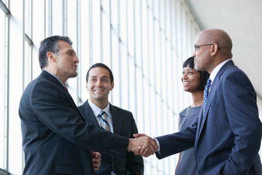 group of people consulting Manager businessman interview