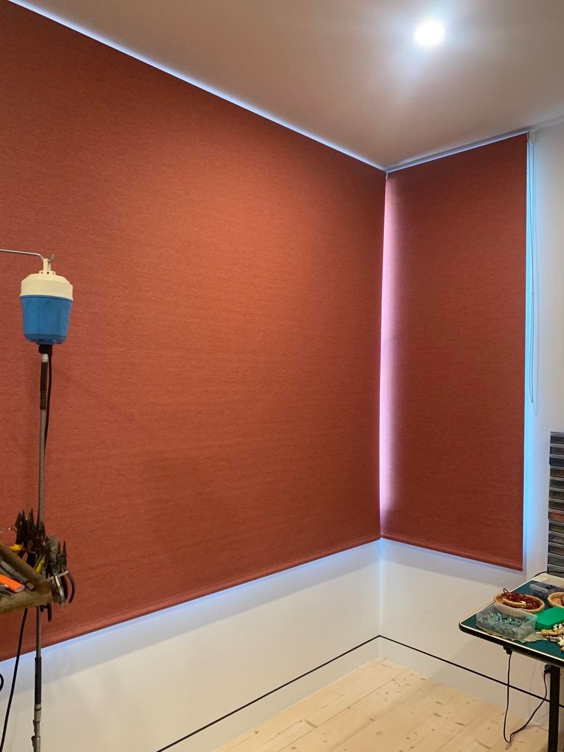 Dark Orange Roller Blinds — Blinds, Curtains And Shutters In Alice Springs, NT