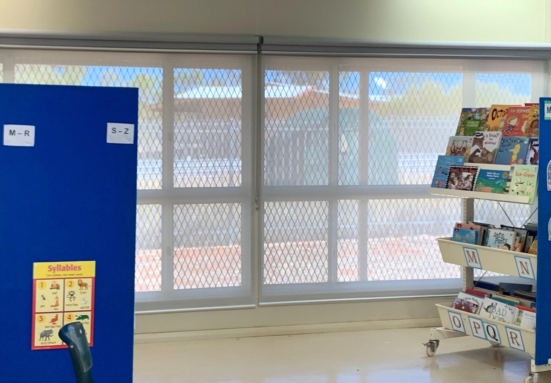 Blind Over Canteen Window — Blinds, Curtains And Shutters In Alice Springs, NT