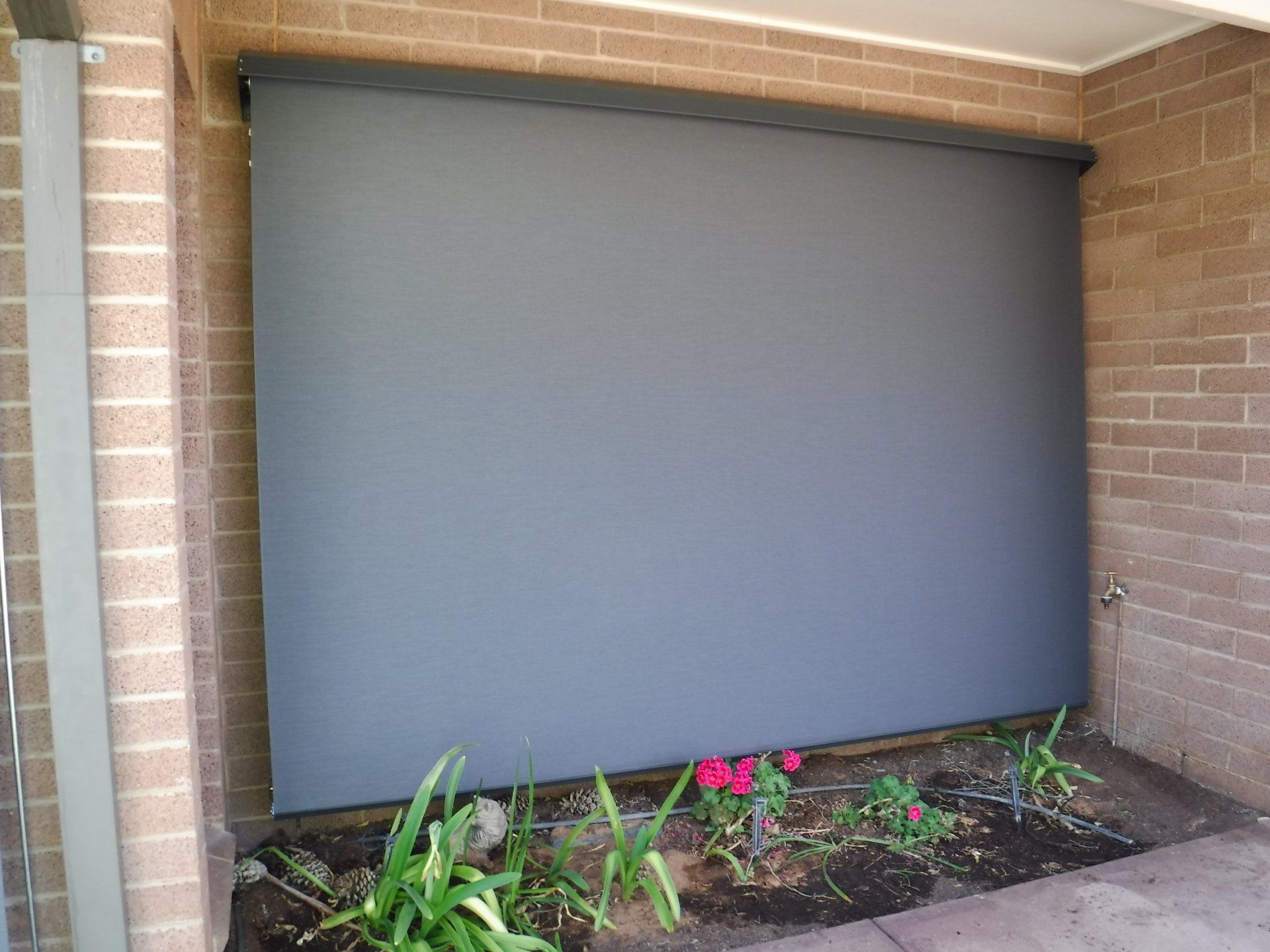 Close up On Grey Awning — Blinds, Curtains And Shutters In Alice Springs, NT