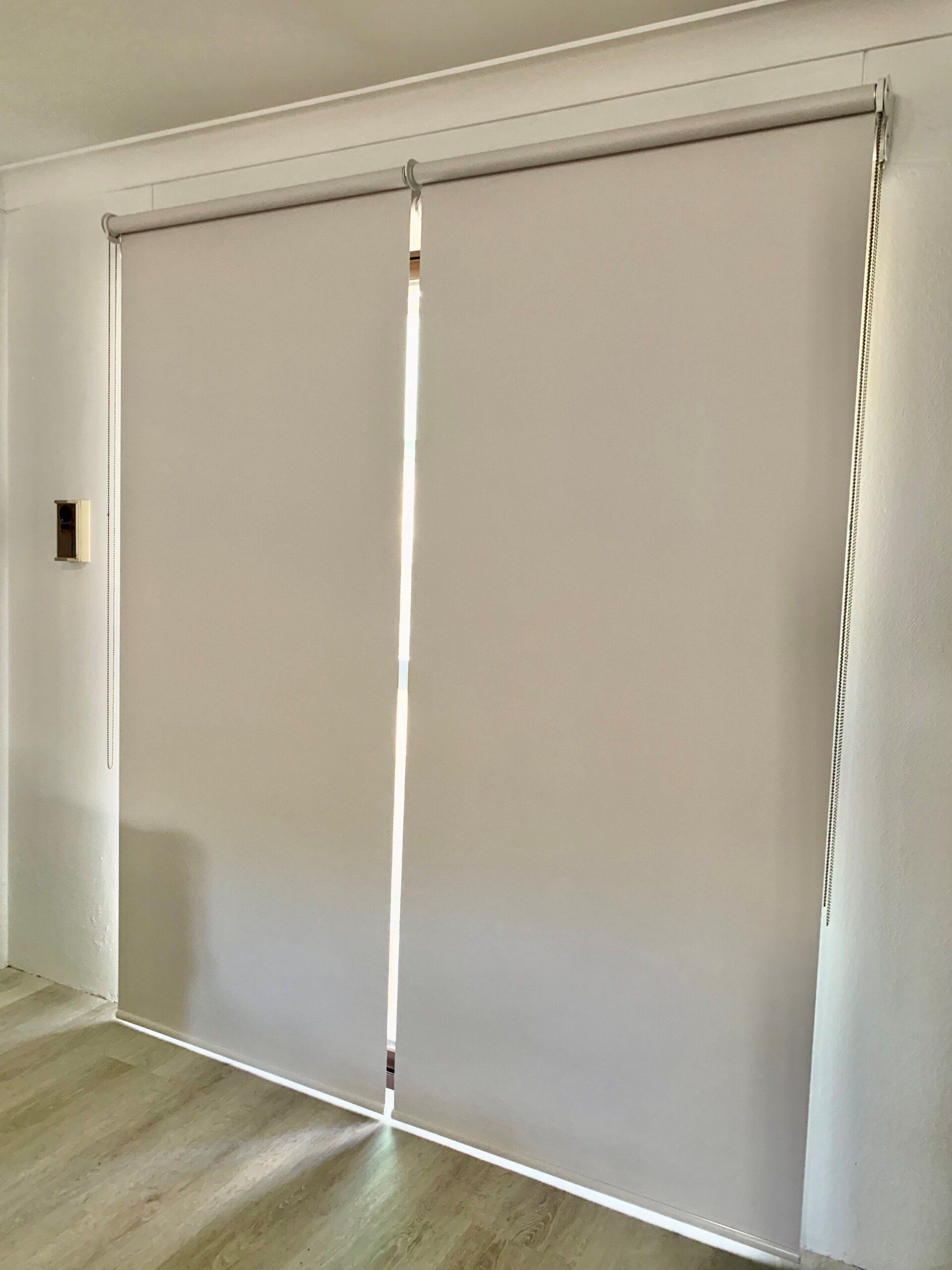 Two White Sliding Doors Over Door Frame — Blinds, Curtains And Shutters In Alice Springs, NT