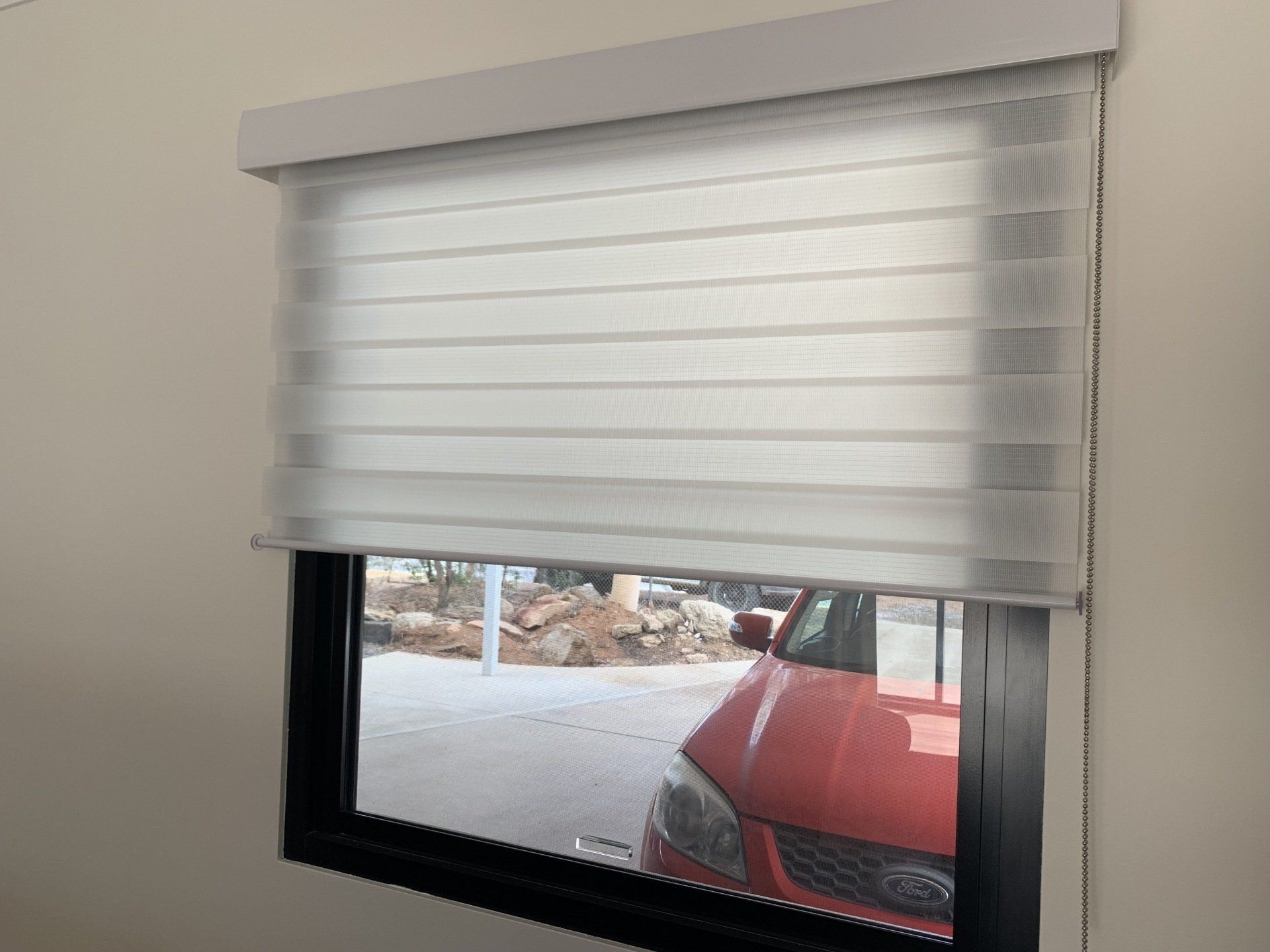 Folding Shades Half Extended — Blinds, Curtains And Shutters In Alice Springs, NT