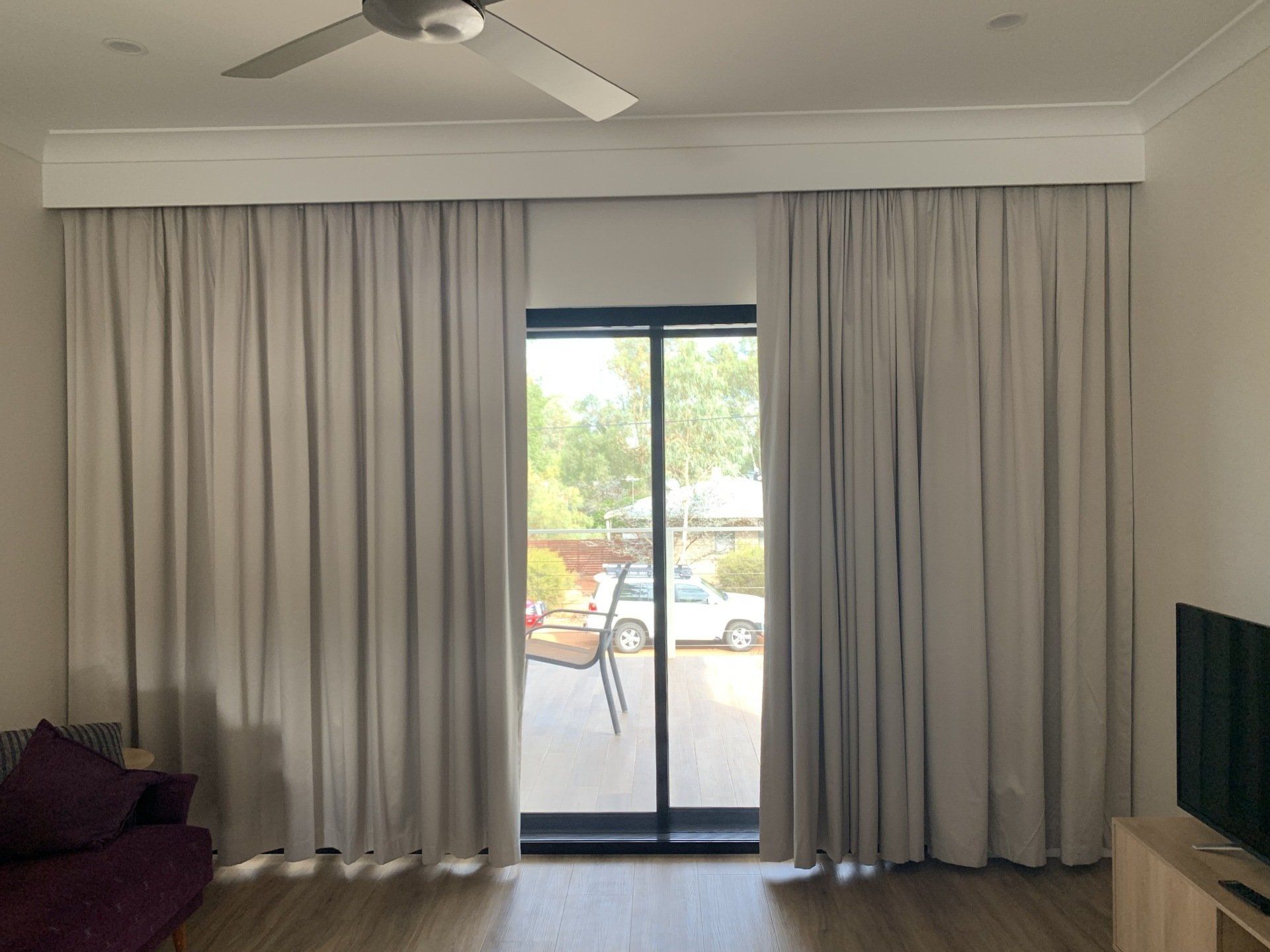Open Wavy Curtains — Blinds, Curtains And Shutters In Alice Springs, NT