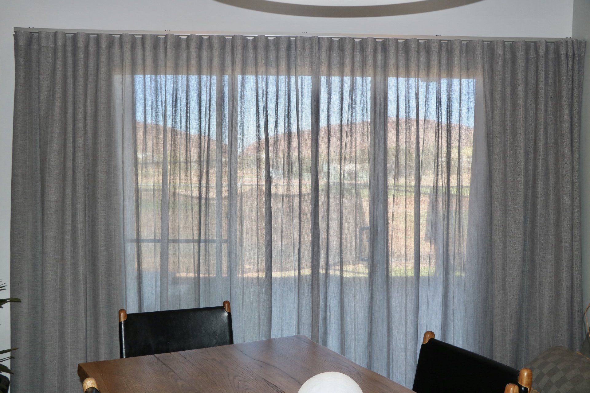 Closed Curtains In A Dining Room — Blinds, Curtains And Shutters In Alice Springs, NT