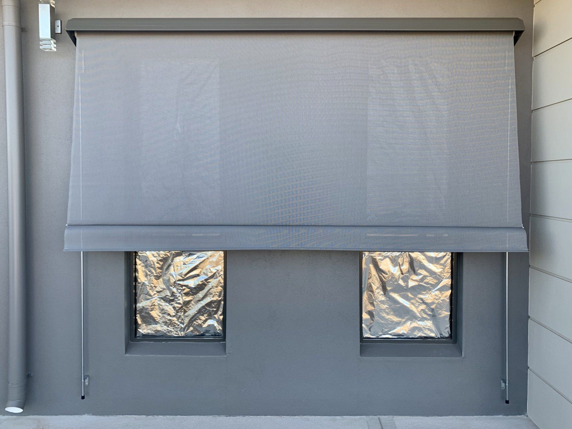 Single Grey Awning — Blinds, Curtains And Shutters In Alice Springs, NT