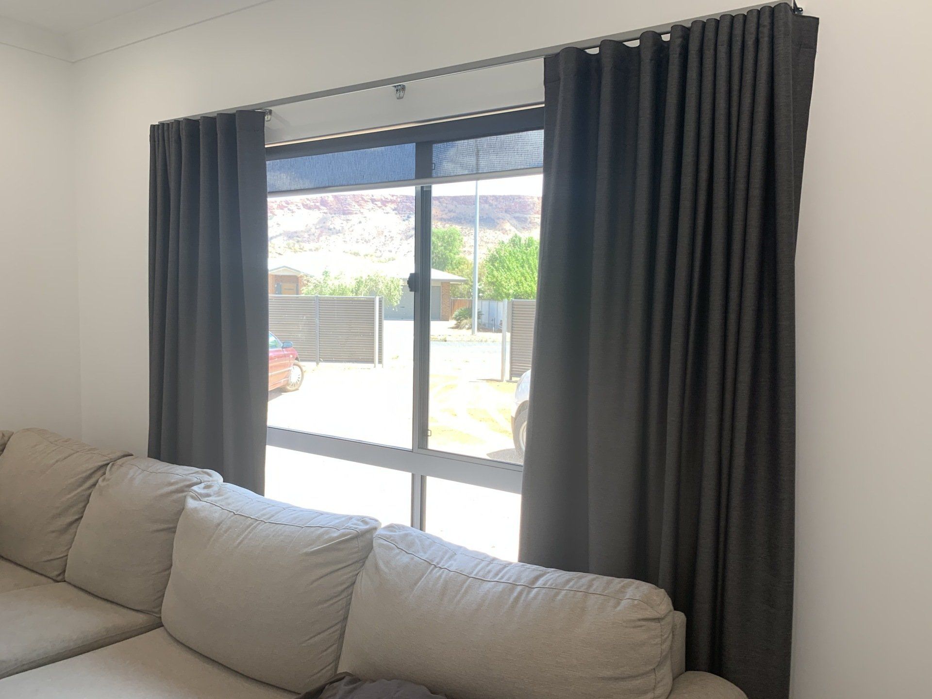Black Wavefold Curtains — Blinds, Curtains And Shutters In Alice Springs, NT