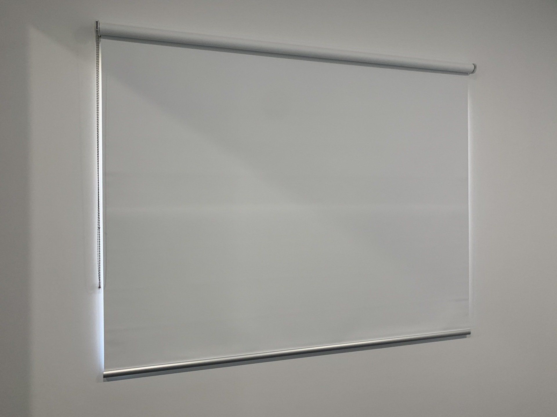 Closed Light-Grey Roller Shade — Blinds, Curtains And Shutters In Alice Springs, NT