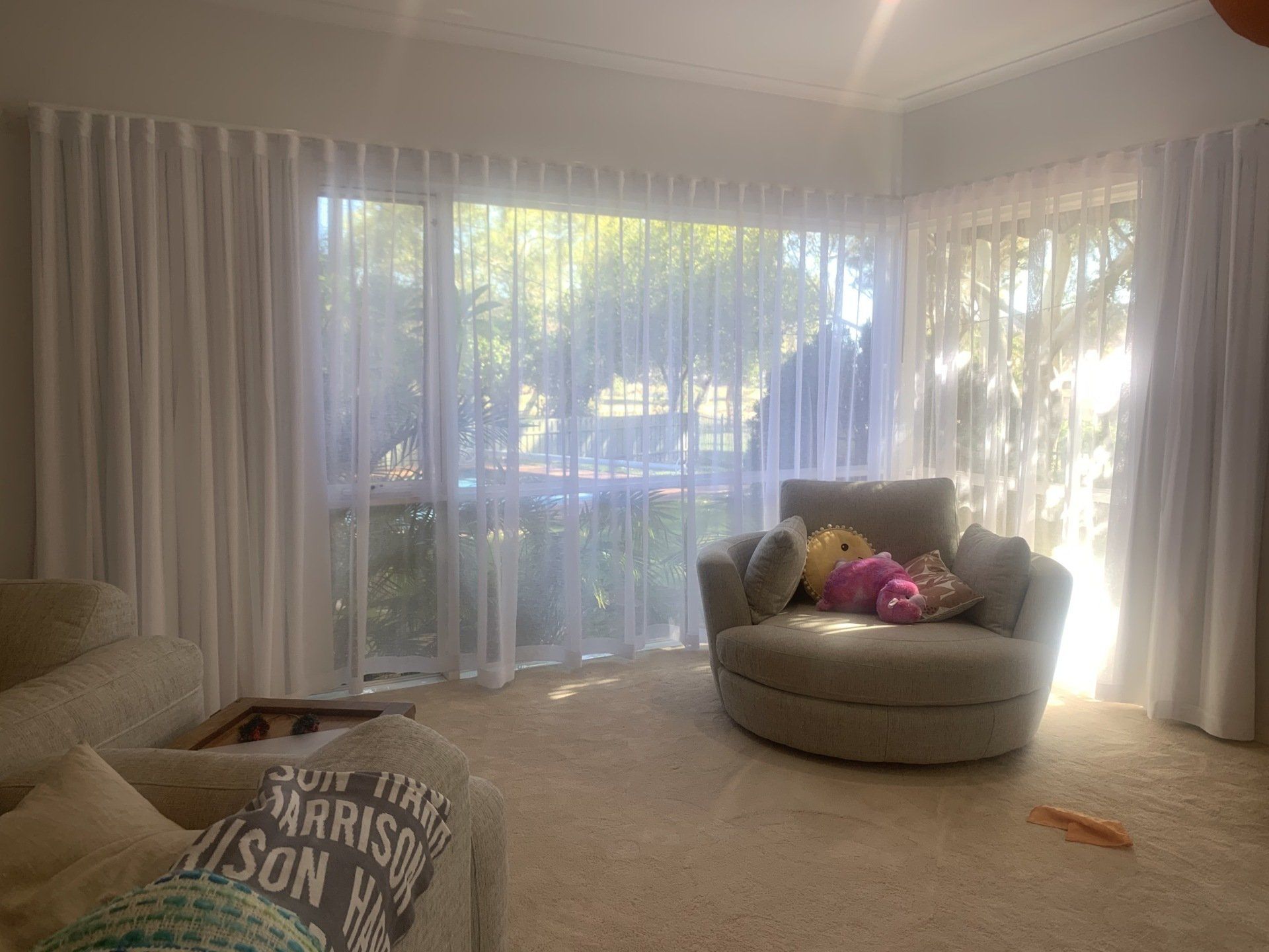 Closed Curtains Behind A Couch — Blinds, Curtains And Shutters In Alice Springs, NT