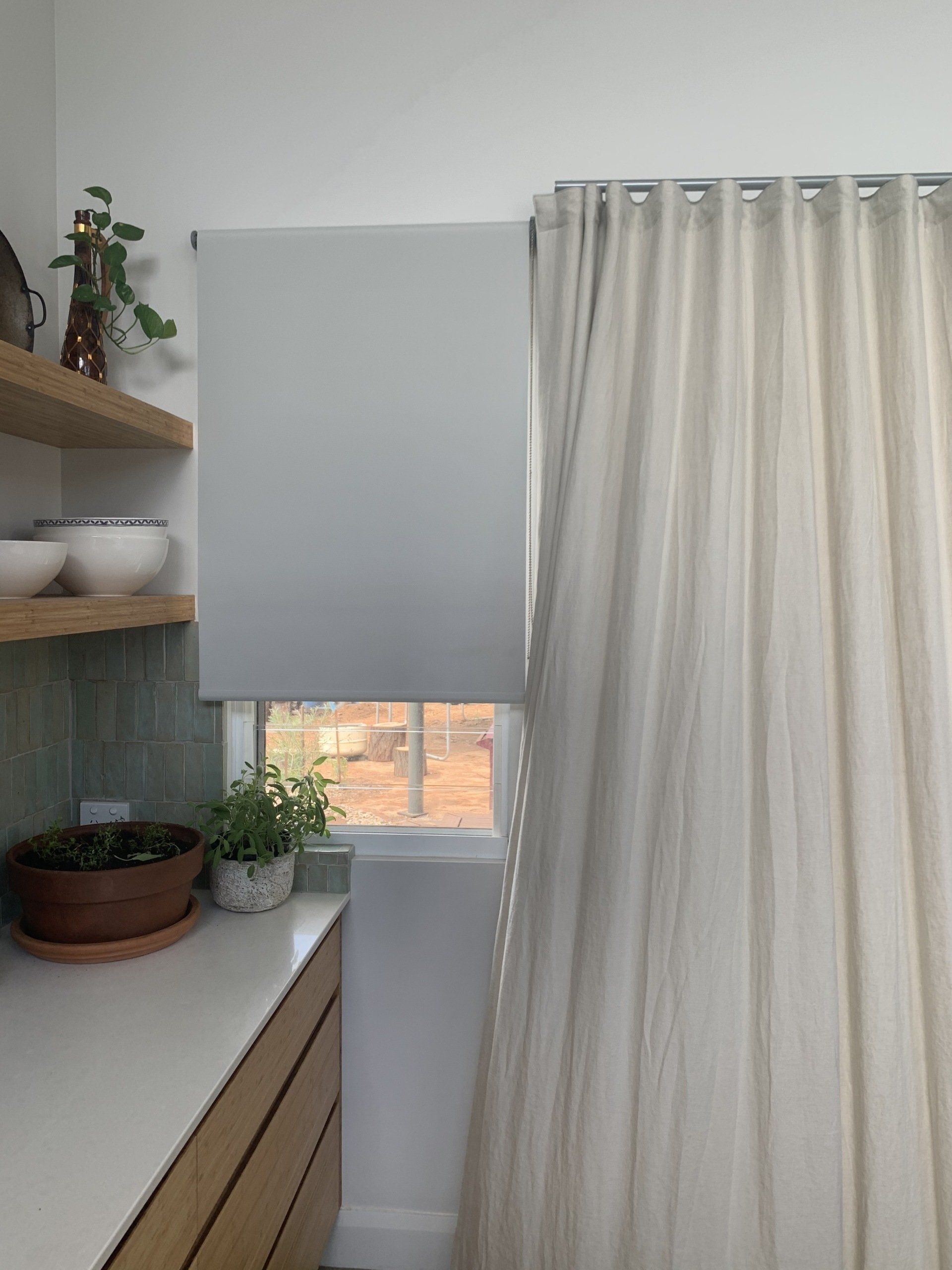 Elegant Curtains In A Bathroom — Blinds, Curtains And Shutters In Alice Springs, NT