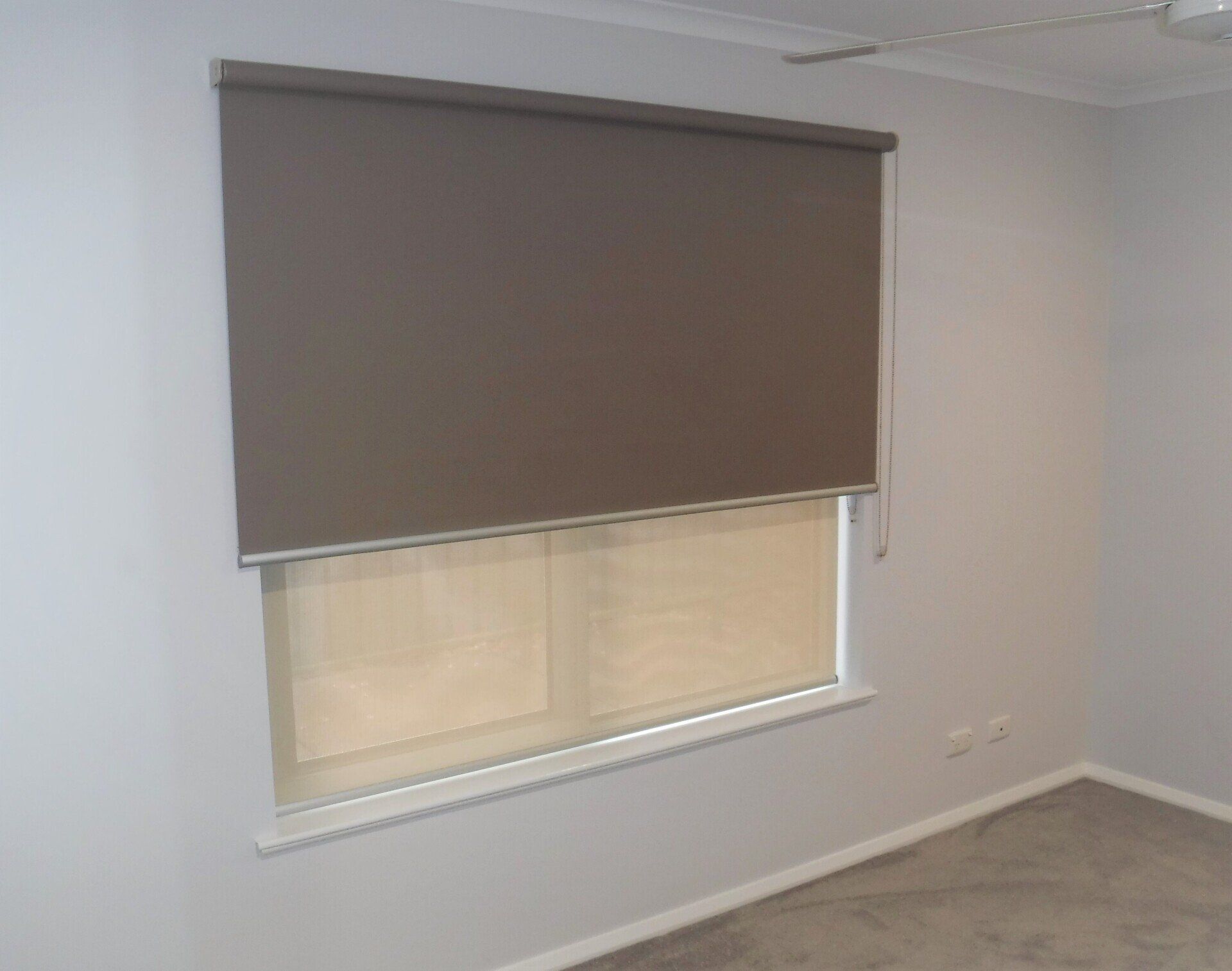 Internal Roller Shade Over The Window — Blinds, Curtains And Shutters In Alice Springs, NT