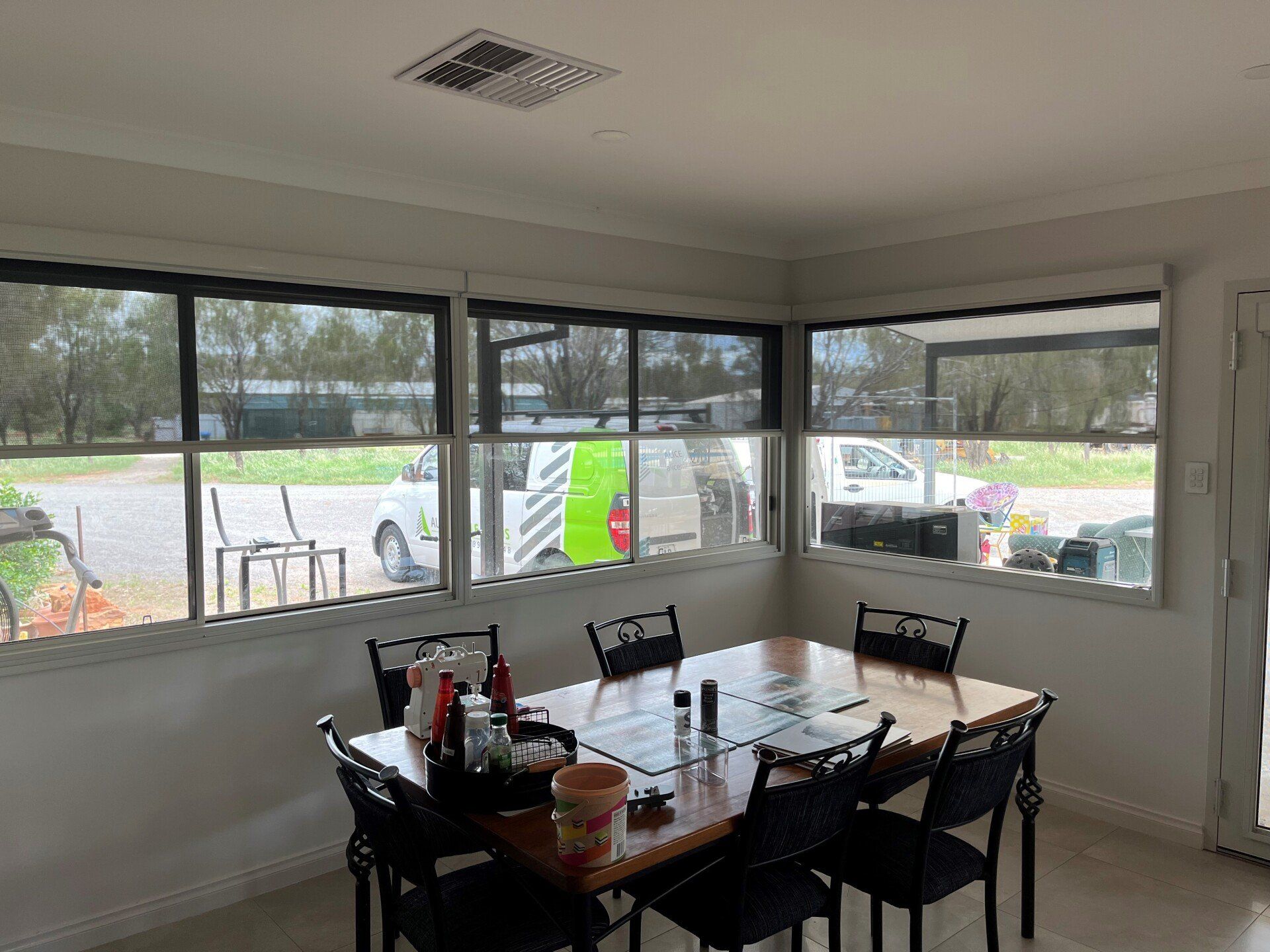 Dining Room With Shades — Blinds, Curtains And Shutters In Alice Springs, NT