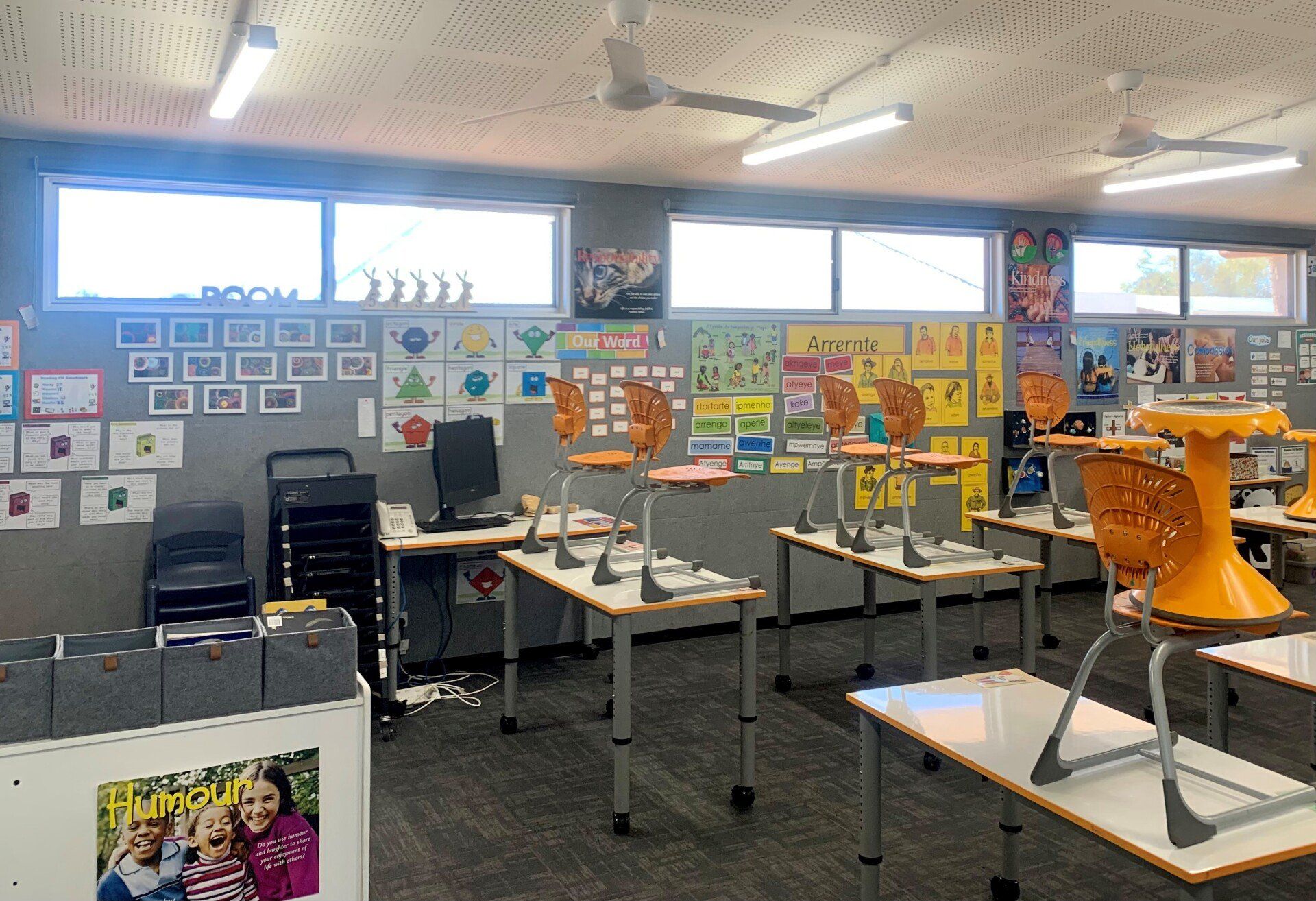 Highschool Classroom With Shades — Blinds, Curtains And Shutters In Alice Springs, NT