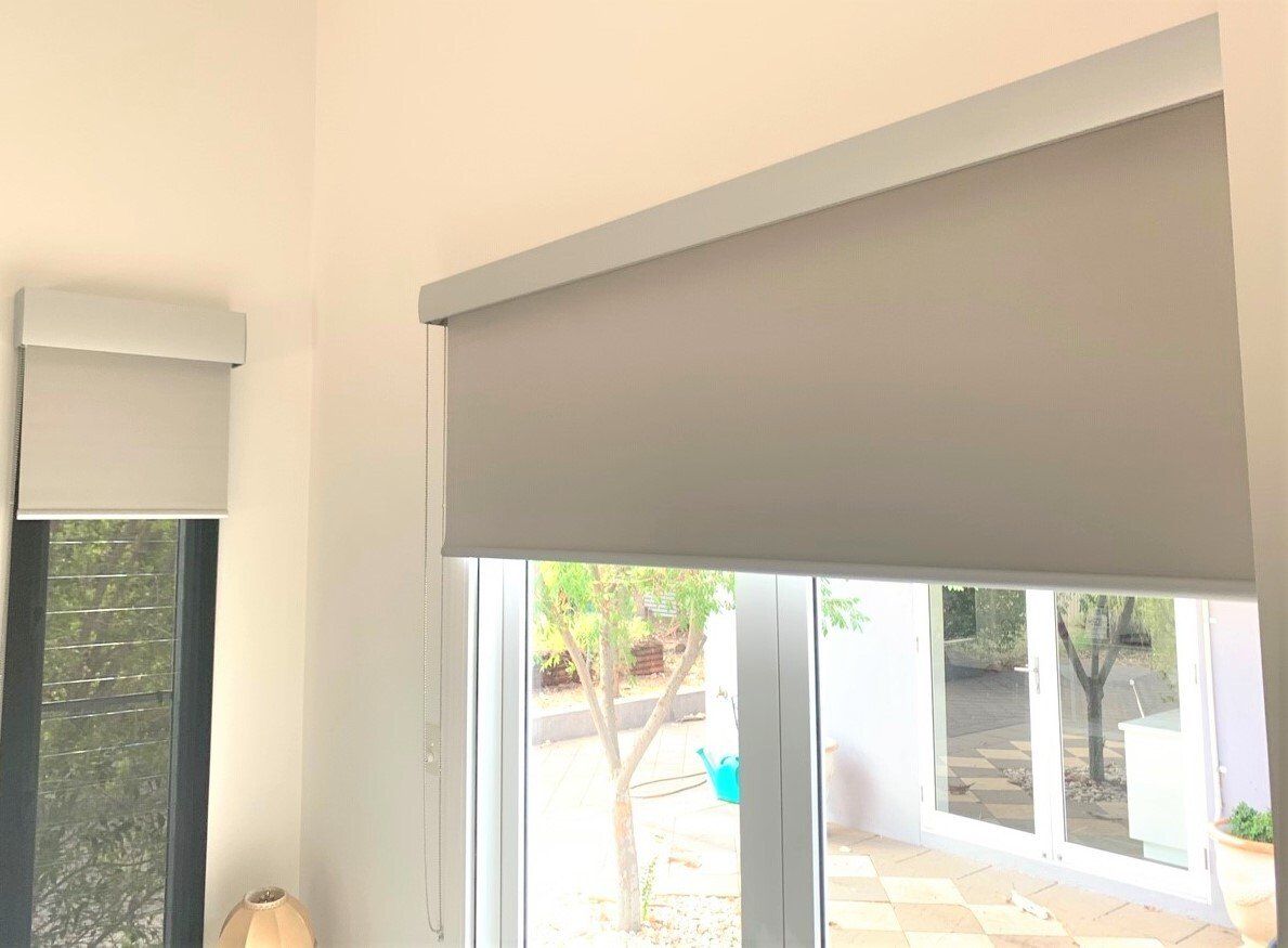 Half Closed Roller Blind — Blinds, Curtains And Shutters In Alice Springs, NT