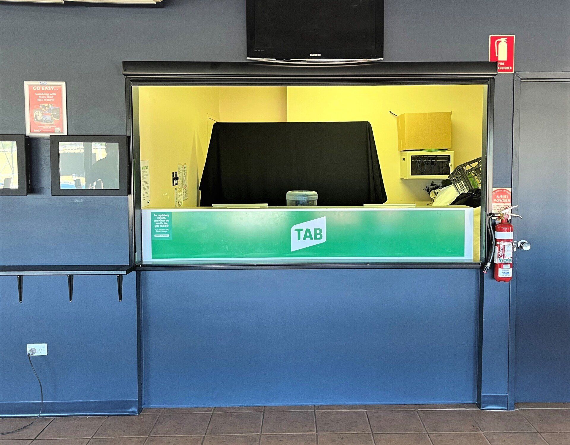 Blind Over TAB Window — Blinds, Curtains And Shutters In Alice Springs, NT