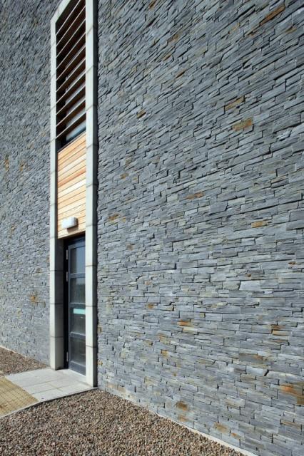 Stone panel - black slate cladding
