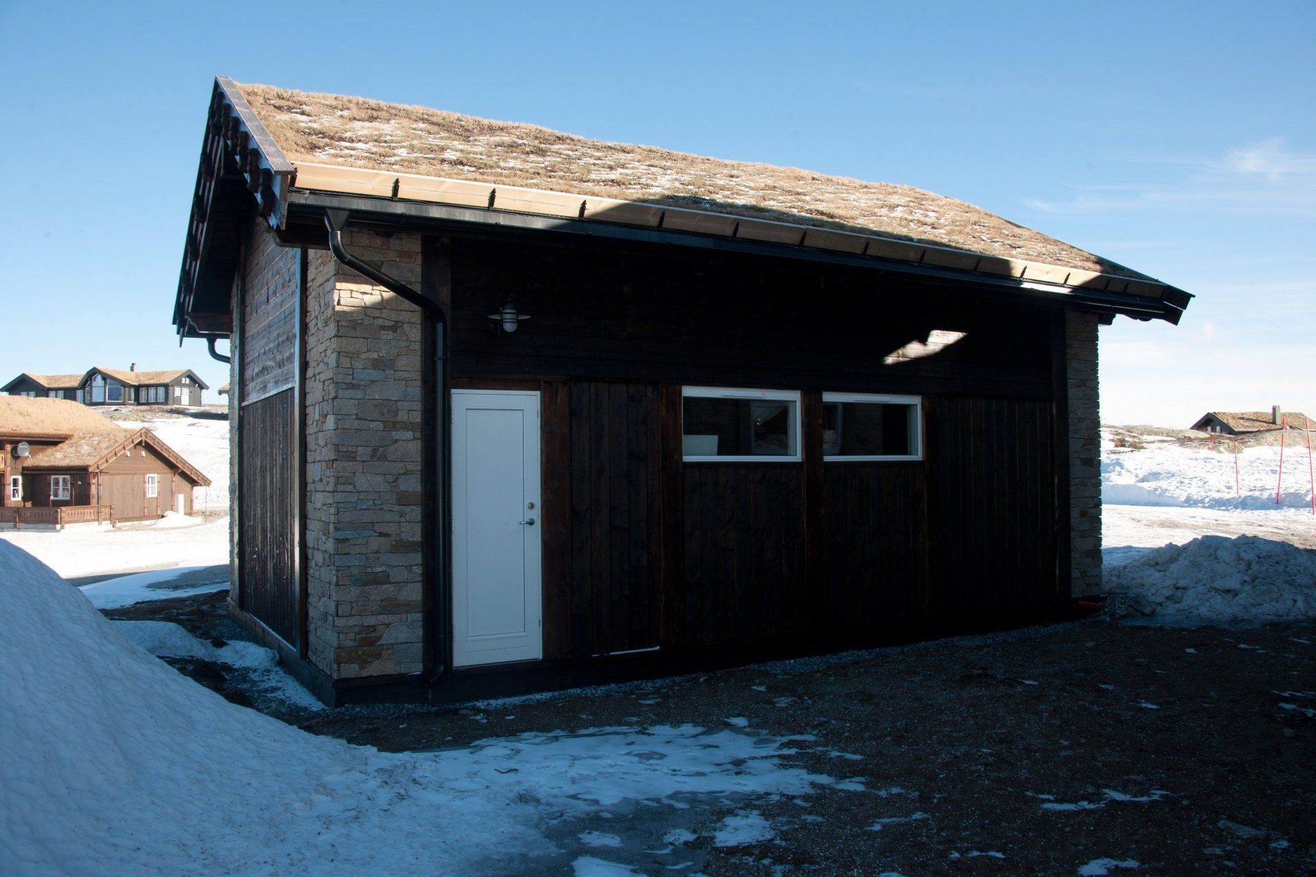House with Rustic Gneiss stone walls