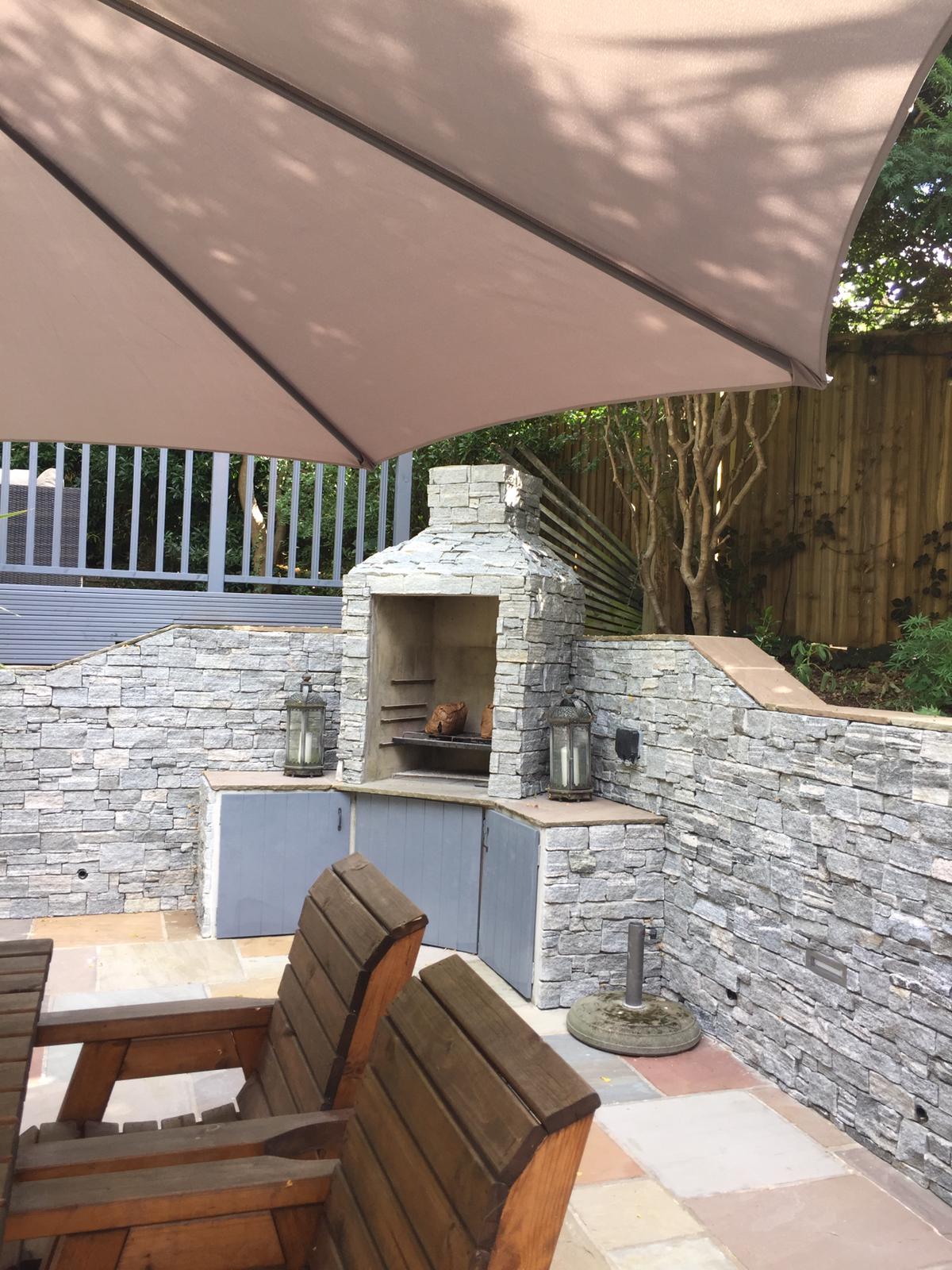 Stone cladding panel - grey granite