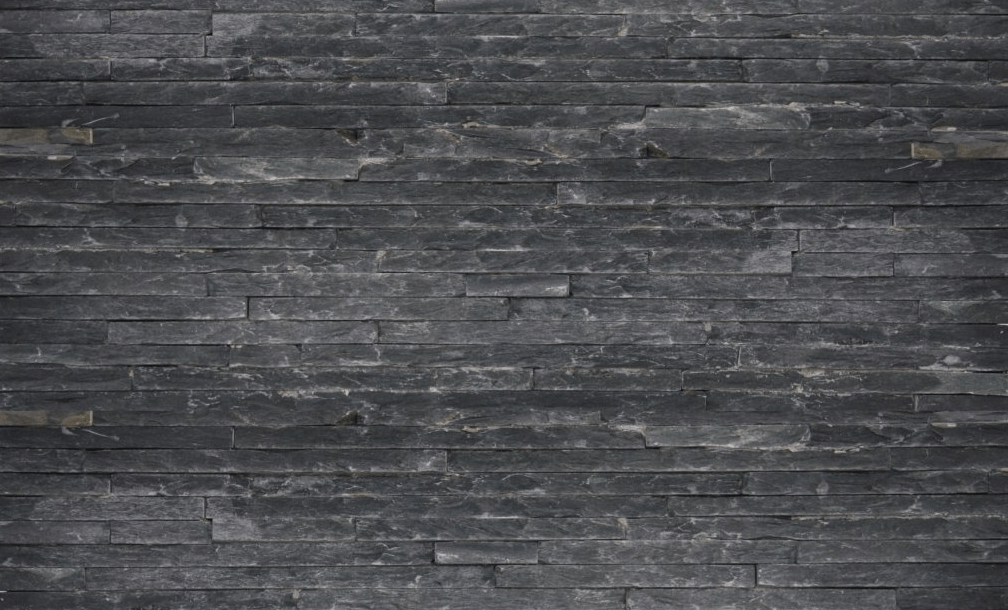 Amazon Black Thin Strip Stone Panels Real Stone Cladding