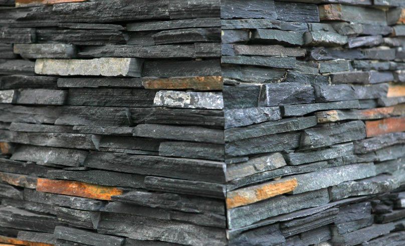 Bella Black Ledgestone Panels | Real Stone Cladding