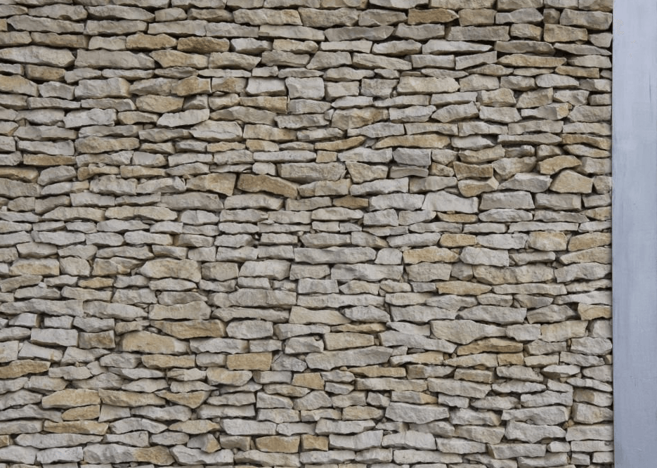 Random Coursed Limestone close-up