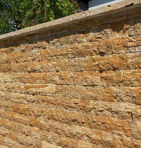 light to deep gold tiles