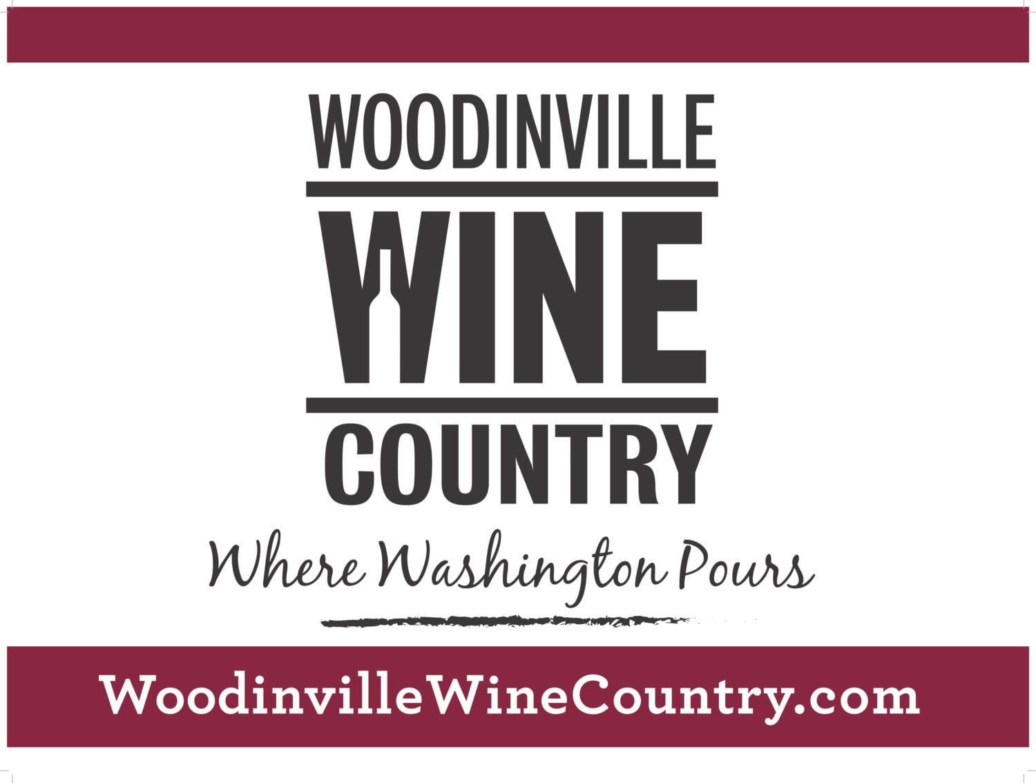 A logo for woodinville wine country where washington pours