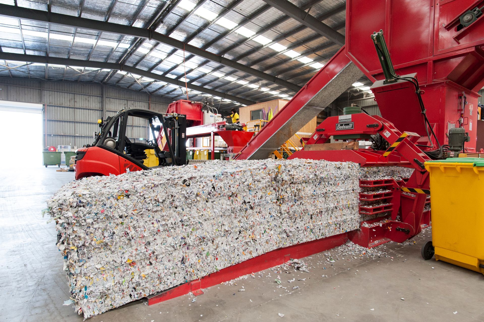 A pile of shredded paper in a drawer