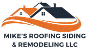 A logo for mike 's roofing siding and remodeling llc.