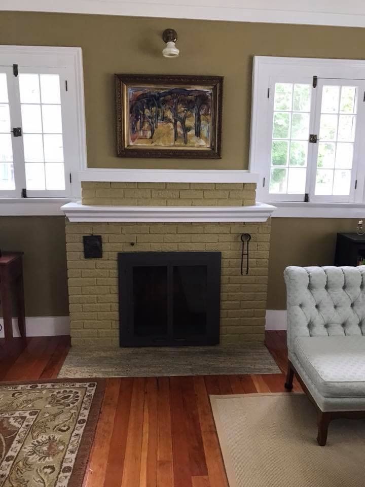 Fireplace With Custom Doors